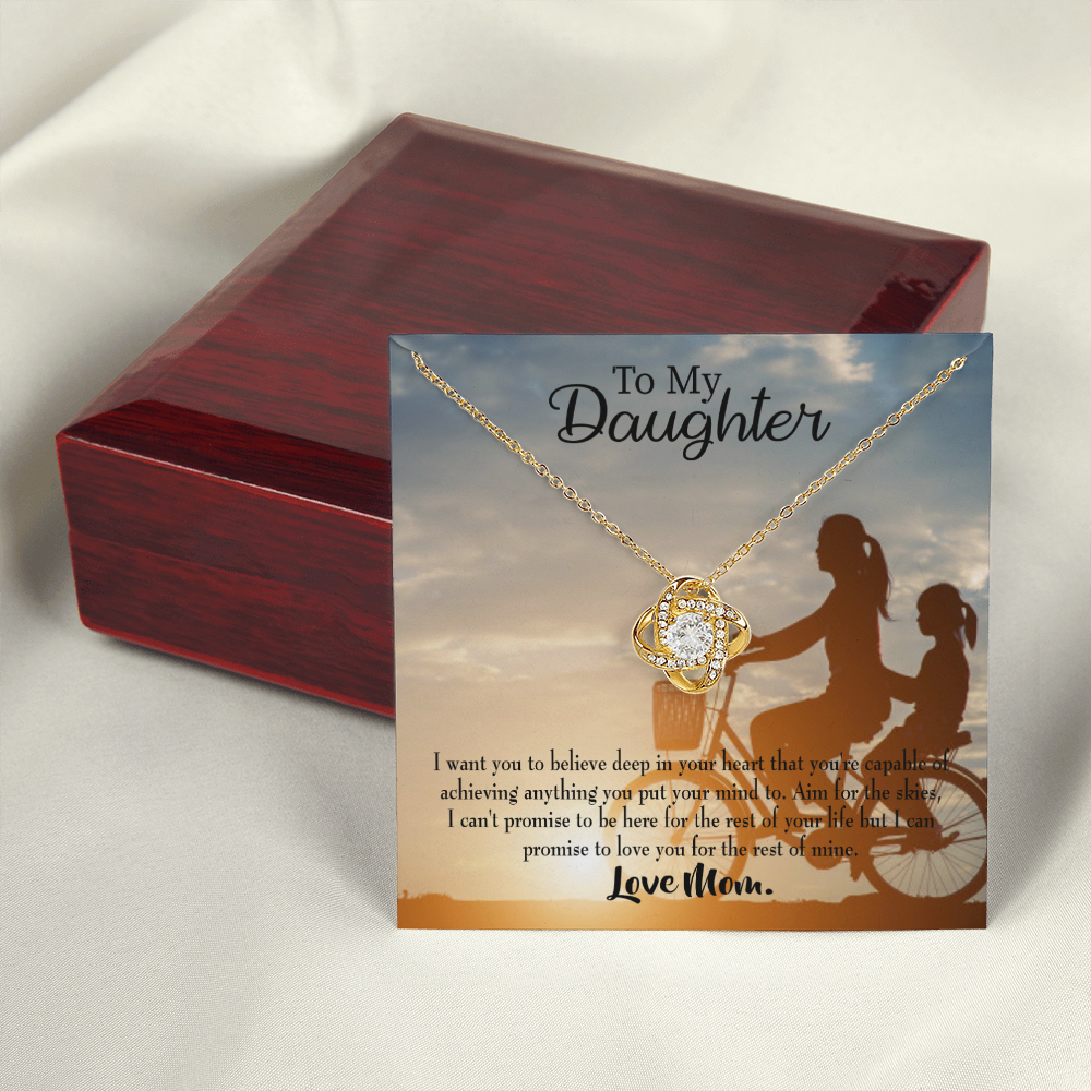 To My Daughter Believe From Mom Infinity Knot Necklace Message Card-Express Your Love Gifts