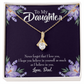 To My Daughter Believe in Yourself From Dad Alluring Ribbon Necklace Message Card-Express Your Love Gifts