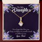 To My Daughter Believe in Yourself From Dad Alluring Ribbon Necklace Message Card-Express Your Love Gifts