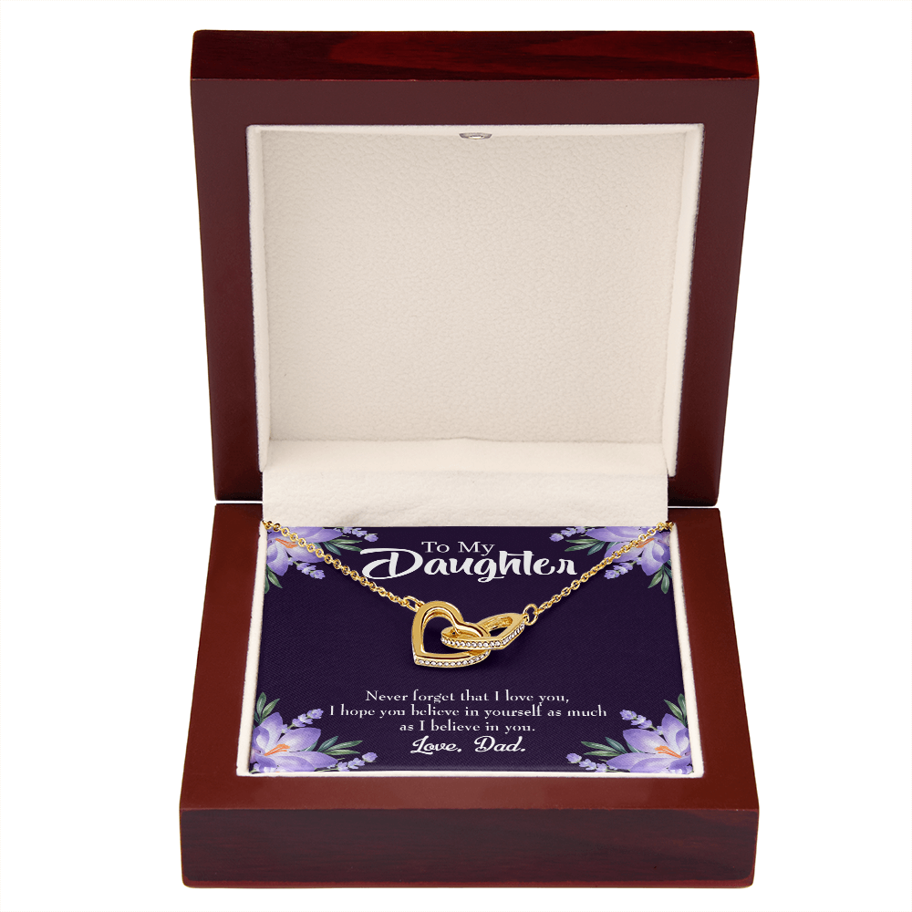 To My Daughter Believe in Yourself From Dad Inseparable Necklace-Express Your Love Gifts