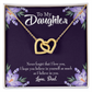 To My Daughter Believe in Yourself From Dad Inseparable Necklace-Express Your Love Gifts