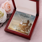 To My Daughter Believe Love Mom Alluring Ribbon Necklace Message Card-Express Your Love Gifts