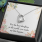 To My Daughter Best Daughter in the World Forever Necklace w Message Card-Express Your Love Gifts