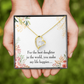 To My Daughter Best Daughter in the World Forever Necklace w Message Card-Express Your Love Gifts
