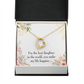 To My Daughter Best Daughter in the World Forever Necklace w Message Card-Express Your Love Gifts
