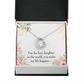 To My Daughter Best Daughter in the World Forever Necklace w Message Card-Express Your Love Gifts