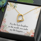 To My Daughter Best Daughter in the World Forever Necklace w Message Card-Express Your Love Gifts