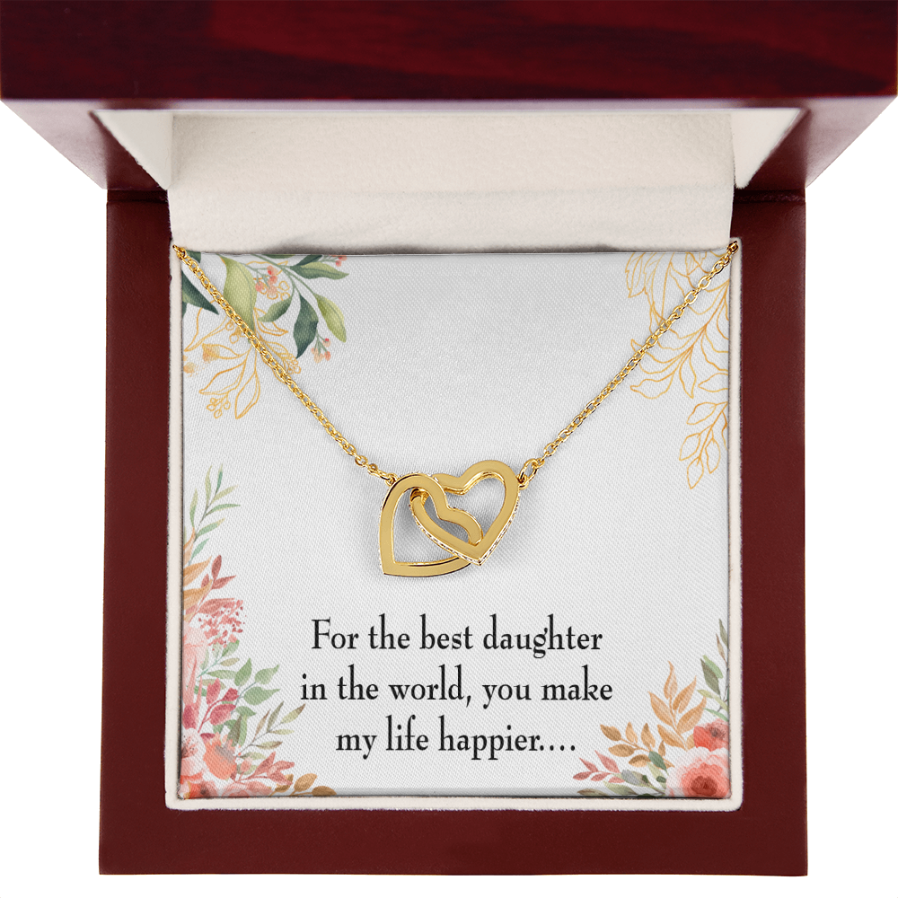To My Daughter Best Daughter in the World Inseparable Necklace-Express Your Love Gifts