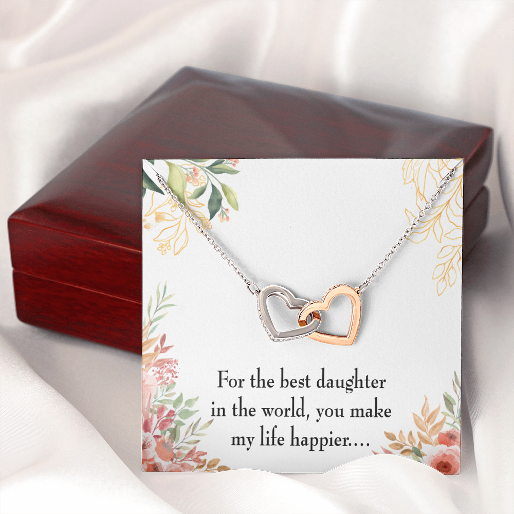 To My Daughter Best Daughter in the World Inseparable Necklace-Express Your Love Gifts