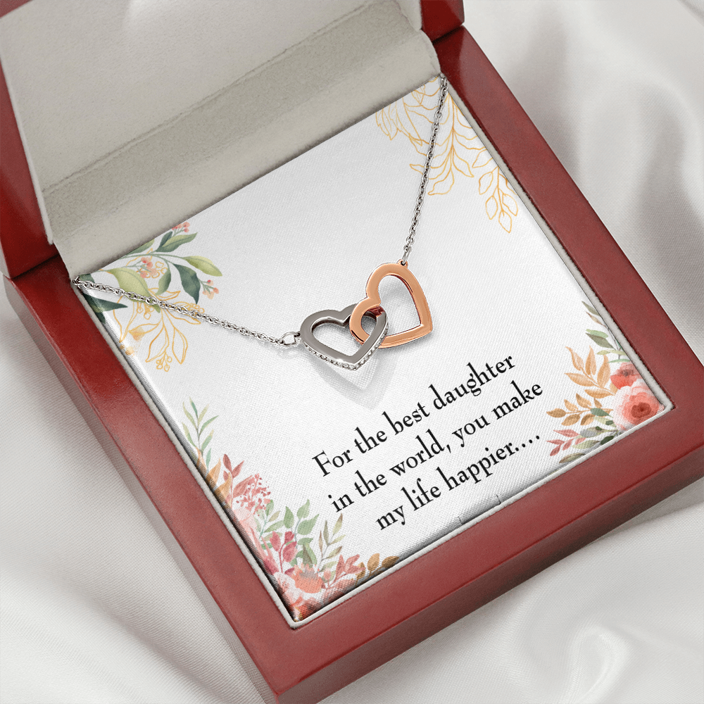 To My Daughter Best Daughter in the World Inseparable Necklace-Express Your Love Gifts