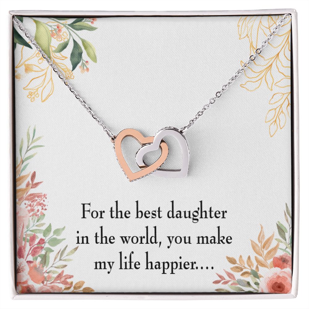 To My Daughter Best Daughter in the World Inseparable Necklace-Express Your Love Gifts