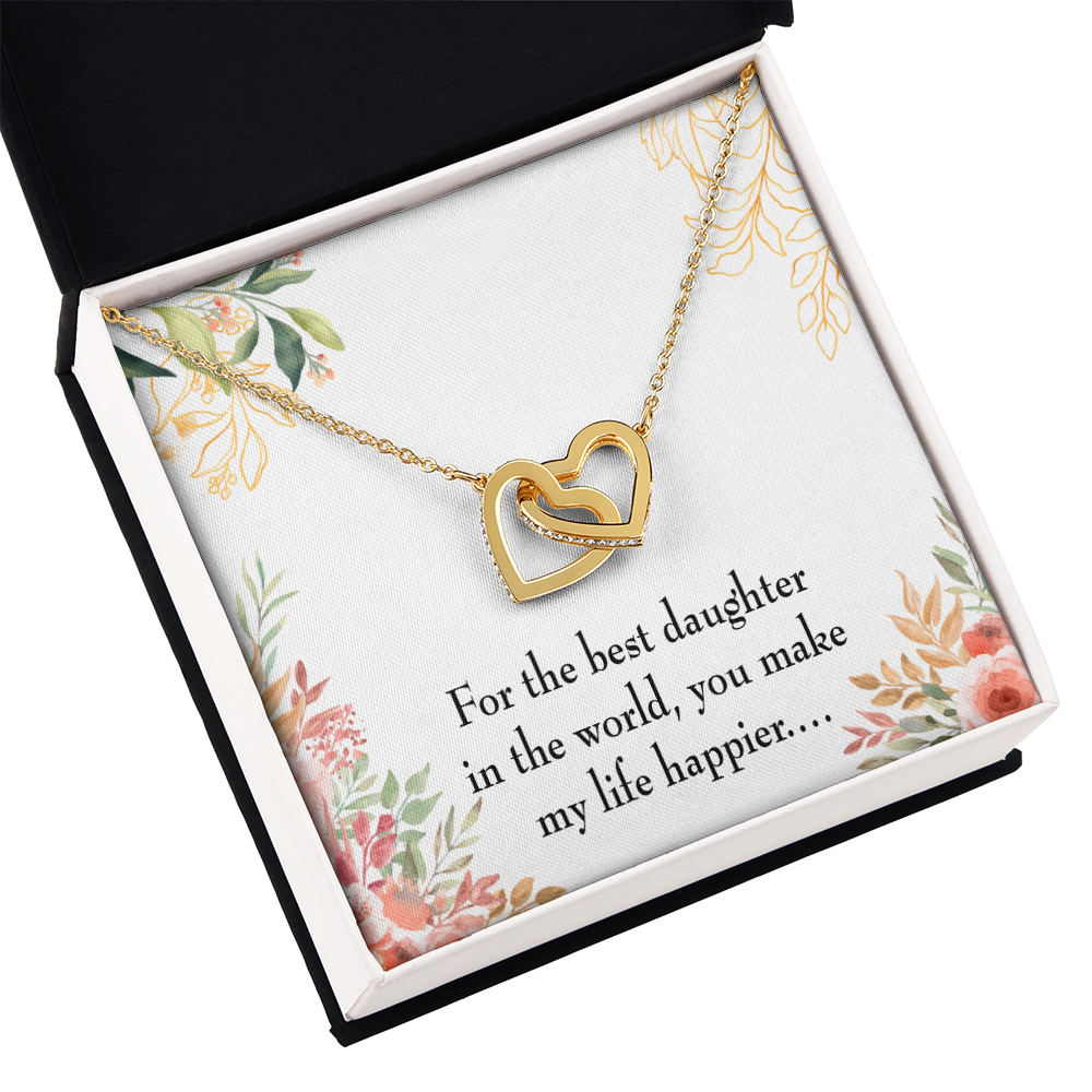 To My Daughter Best Daughter in the World Inseparable Necklace-Express Your Love Gifts