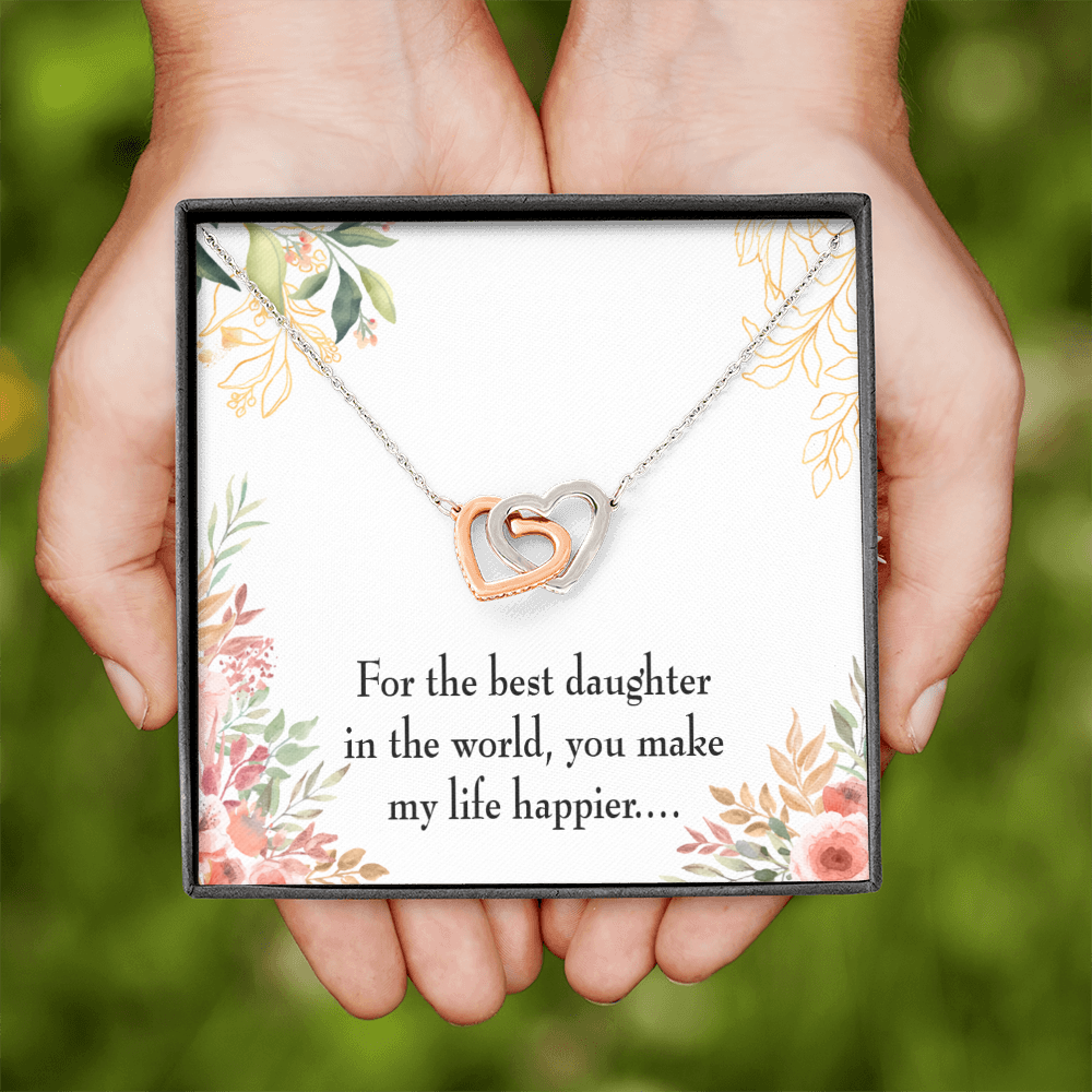 To My Daughter Best Daughter in the World Inseparable Necklace-Express Your Love Gifts