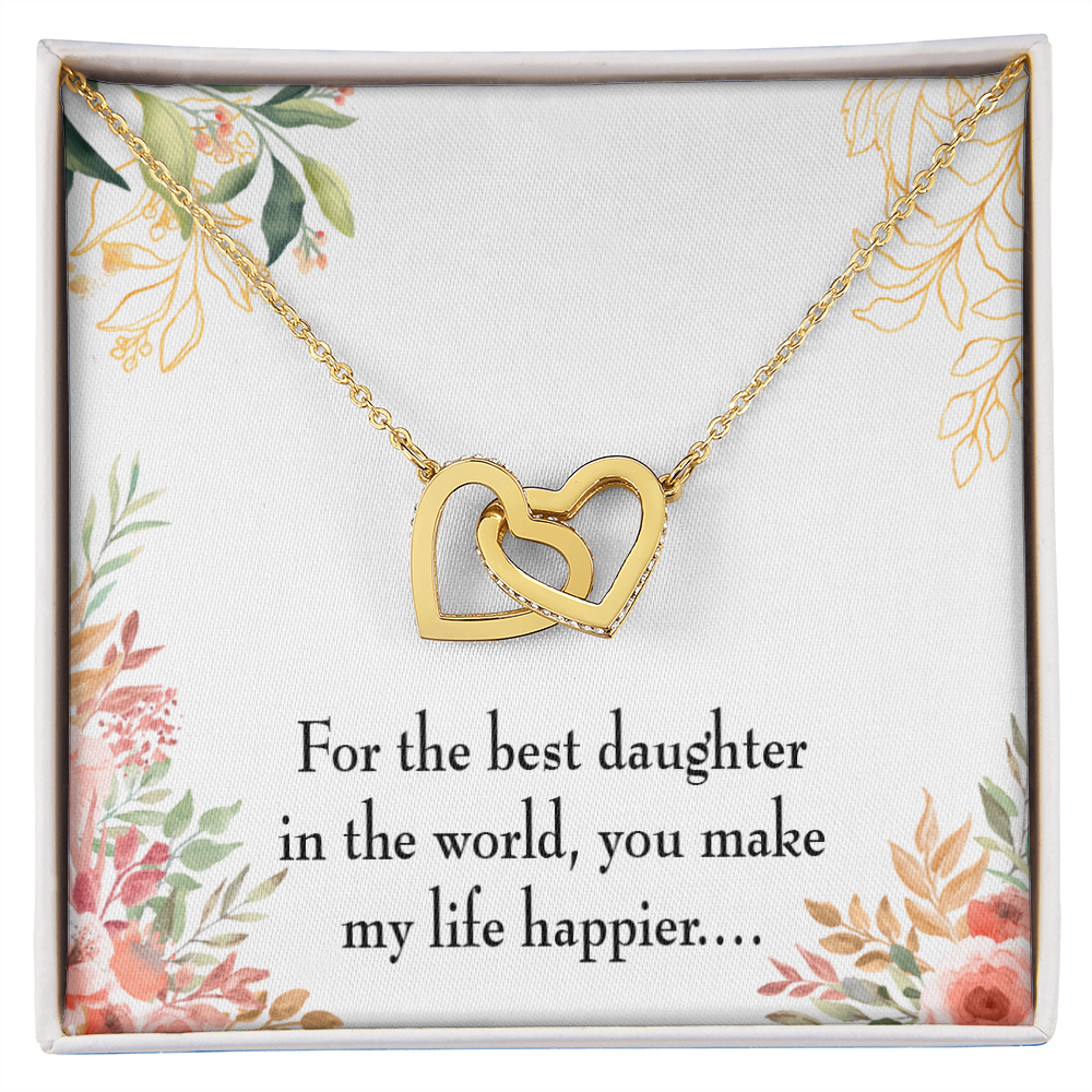 To My Daughter Best Daughter in the World Inseparable Necklace-Express Your Love Gifts