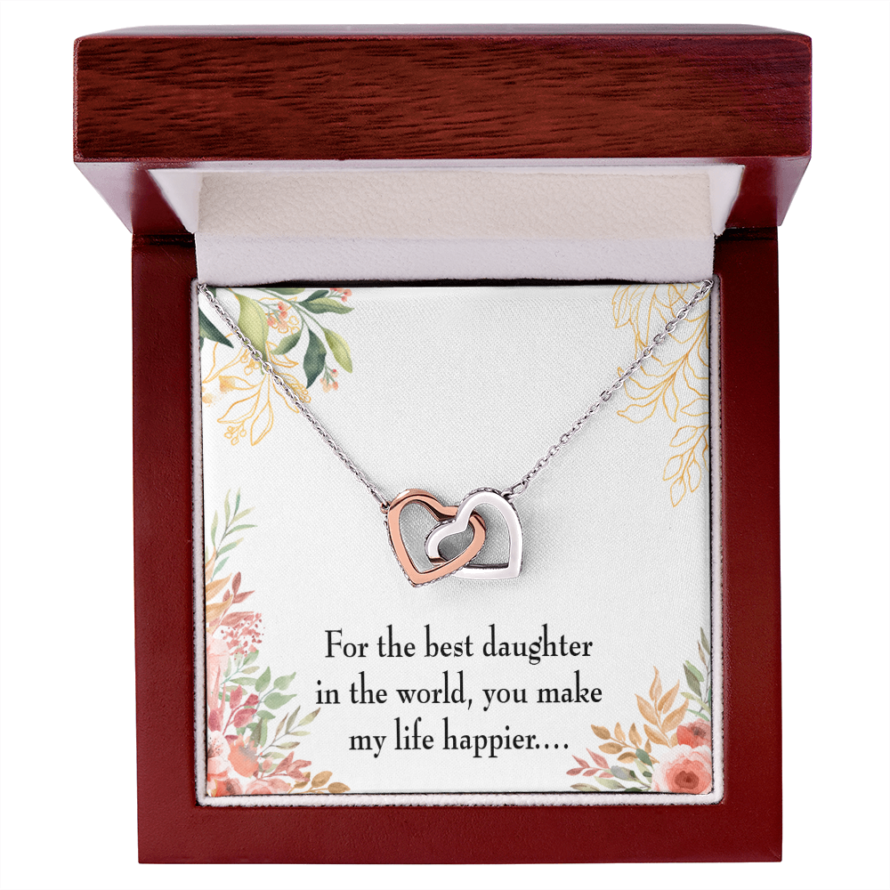 To My Daughter Best Daughter in the World Inseparable Necklace-Express Your Love Gifts