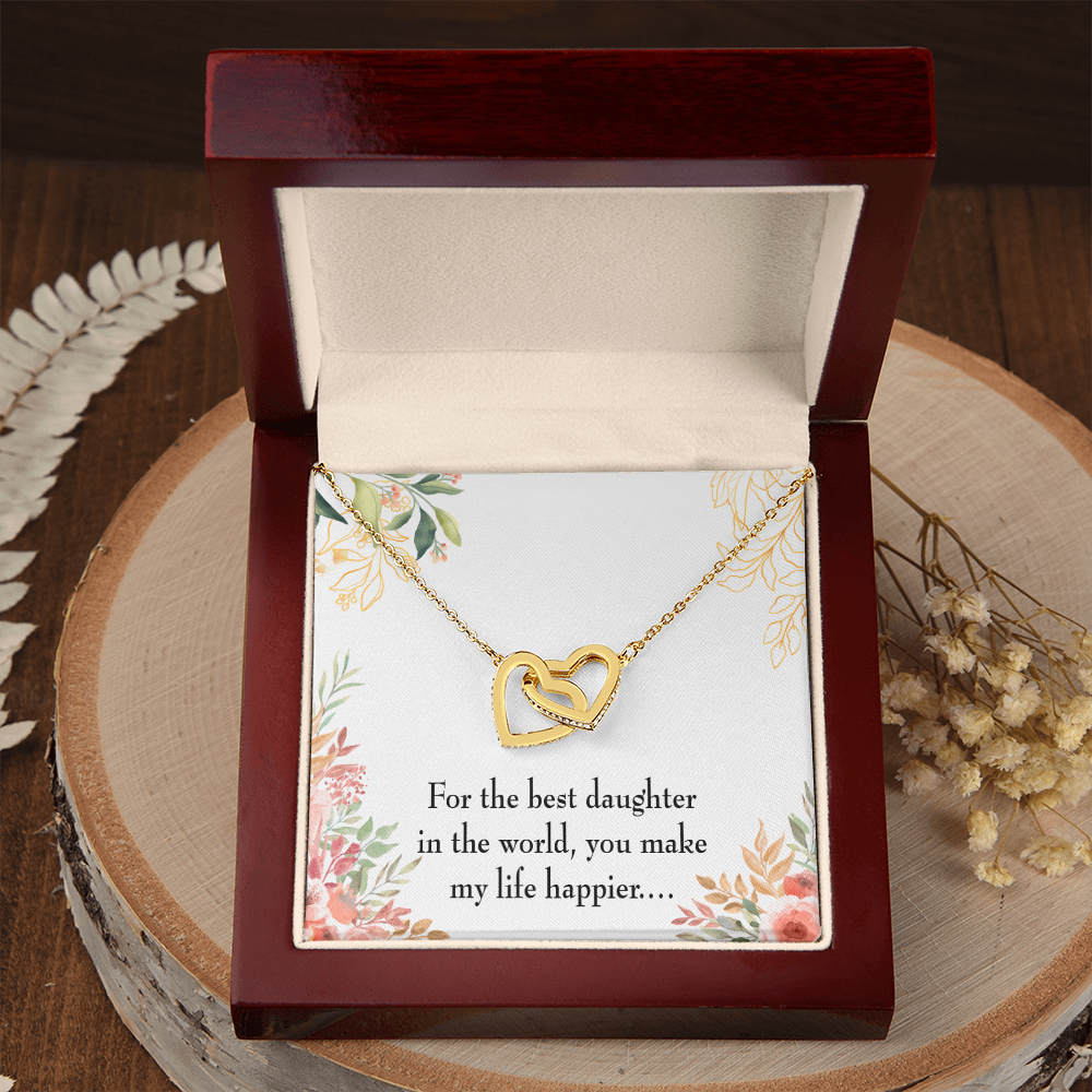 To My Daughter Best Daughter in the World Inseparable Necklace-Express Your Love Gifts