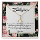 To My Daughter Best Thing From Dad Alluring Ribbon Necklace Message Card-Express Your Love Gifts