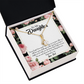To My Daughter Best Thing From Dad Alluring Ribbon Necklace Message Card-Express Your Love Gifts