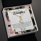 To My Daughter Best Thing From Dad Alluring Ribbon Necklace Message Card-Express Your Love Gifts