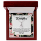 To My Daughter Best Thing From Dad Alluring Ribbon Necklace Message Card-Express Your Love Gifts