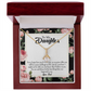 To My Daughter Best Thing From Dad Alluring Ribbon Necklace Message Card-Express Your Love Gifts