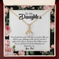 To My Daughter Best Thing From Dad Alluring Ribbon Necklace Message Card-Express Your Love Gifts
