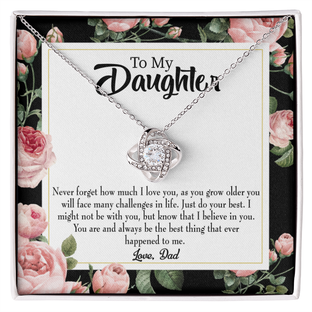 To My Daughter Best Thing From Dad Infinity Knot Necklace Message Card-Express Your Love Gifts