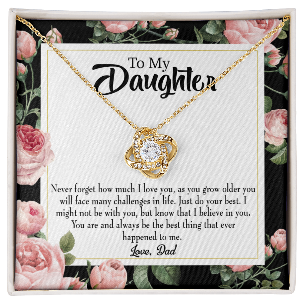 To My Daughter Best Thing From Dad Infinity Knot Necklace Message Card-Express Your Love Gifts