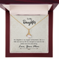 To My Daughter Biggest Achievement From Mom Alluring Ribbon Necklace Message Card-Express Your Love Gifts