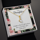 To My Daughter Blessing From Heaven Alluring Ribbon Necklace Message Card-Express Your Love Gifts
