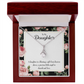 To My Daughter Blessing From Heaven Alluring Ribbon Necklace Message Card-Express Your Love Gifts