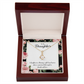 To My Daughter Blessing From Heaven Alluring Ribbon Necklace Message Card-Express Your Love Gifts