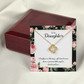 To My Daughter Blessing From Heaven Infinity Knot Necklace Message Card-Express Your Love Gifts