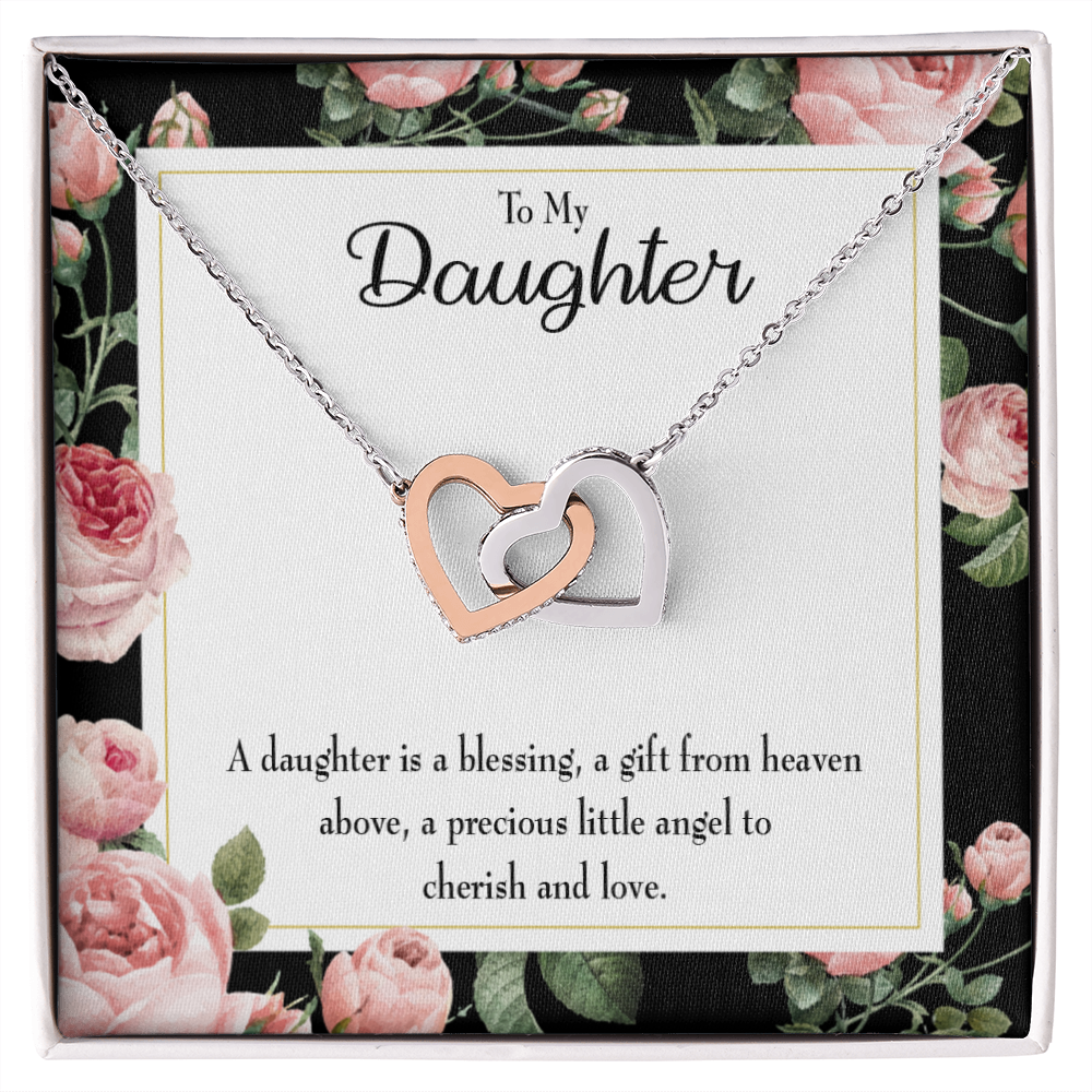 To My Daughter Blessing From Heaven Inseparable Necklace-Express Your Love Gifts