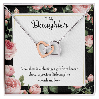 To My Daughter Blessing From Heaven Inseparable Necklace-Express Your Love Gifts