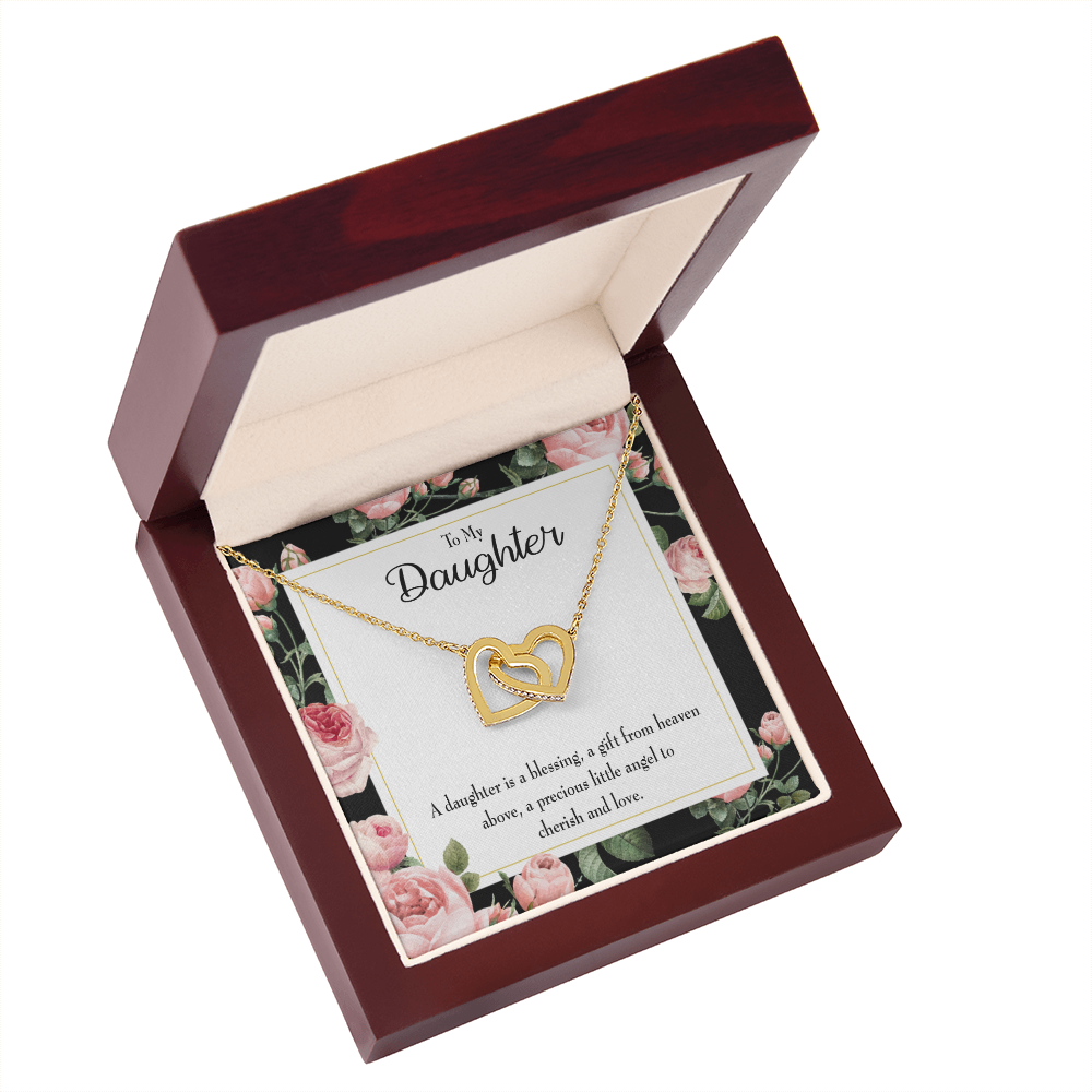 To My Daughter Blessing From Heaven Inseparable Necklace-Express Your Love Gifts