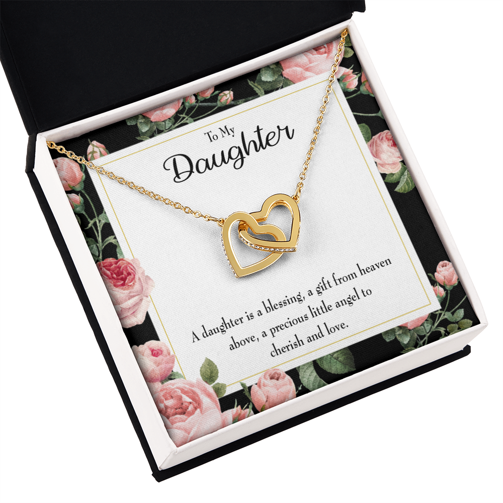 To My Daughter Blessing From Heaven Inseparable Necklace-Express Your Love Gifts