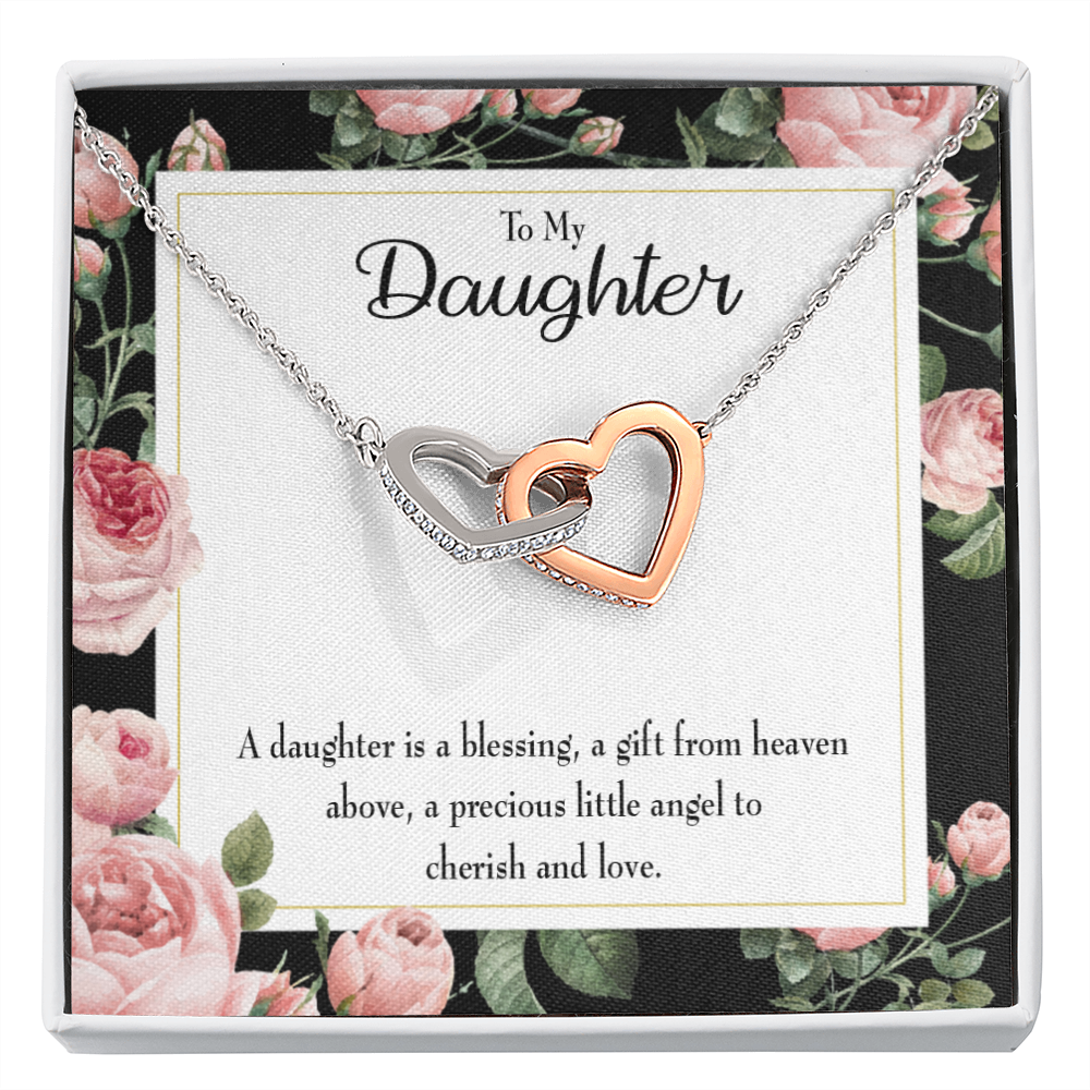 To My Daughter Blessing From Heaven Inseparable Necklace-Express Your Love Gifts
