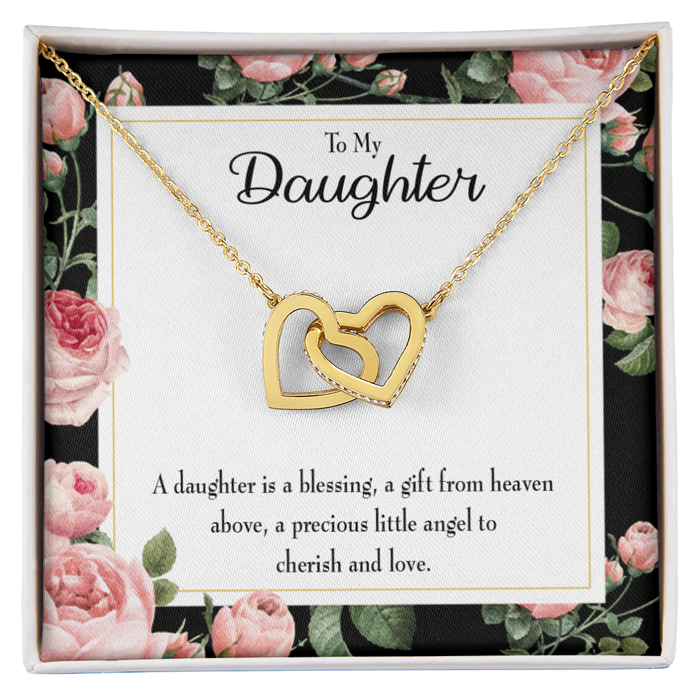 To My Daughter Blessing From Heaven Inseparable Necklace-Express Your Love Gifts