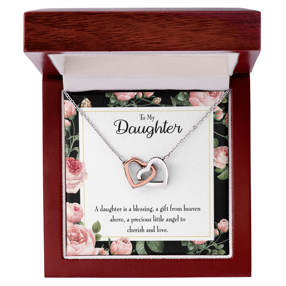 To My Daughter Blessing From Heaven Inseparable Necklace-Express Your Love Gifts