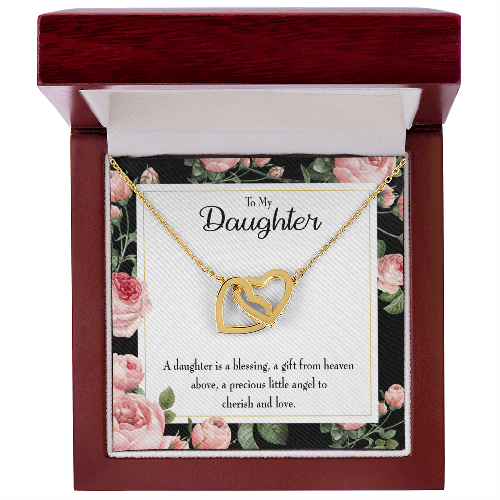 To My Daughter Blessing From Heaven Inseparable Necklace-Express Your Love Gifts