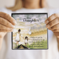 To My Daughter Blood Sweat and Tears From Mom Alluring Ribbon Necklace Message Card-Express Your Love Gifts