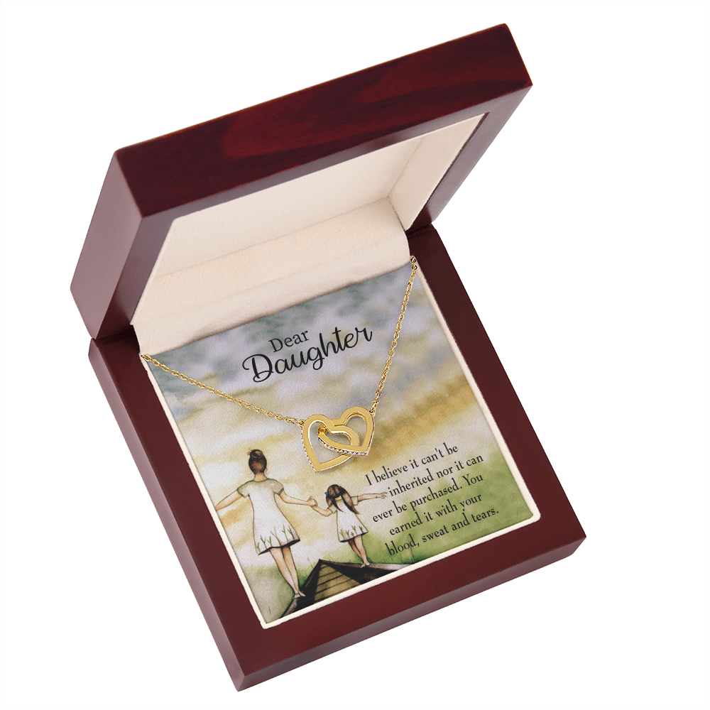 To My Daughter Blood Sweat and Tears From Mom Inseparable Necklace-Express Your Love Gifts