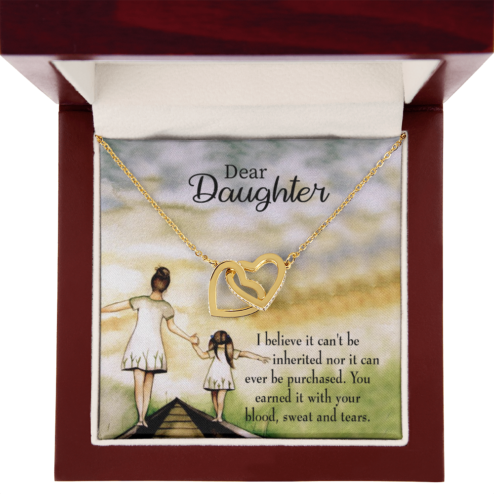 To My Daughter Blood Sweat and Tears From Mom Inseparable Necklace-Express Your Love Gifts