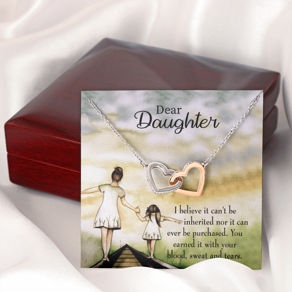 To My Daughter Blood Sweat and Tears From Mom Inseparable Necklace-Express Your Love Gifts