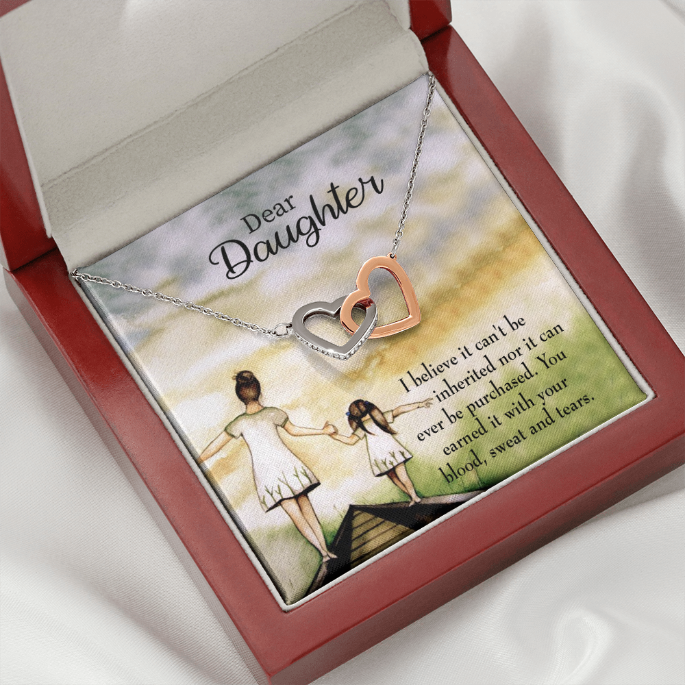 To My Daughter Blood Sweat and Tears From Mom Inseparable Necklace-Express Your Love Gifts