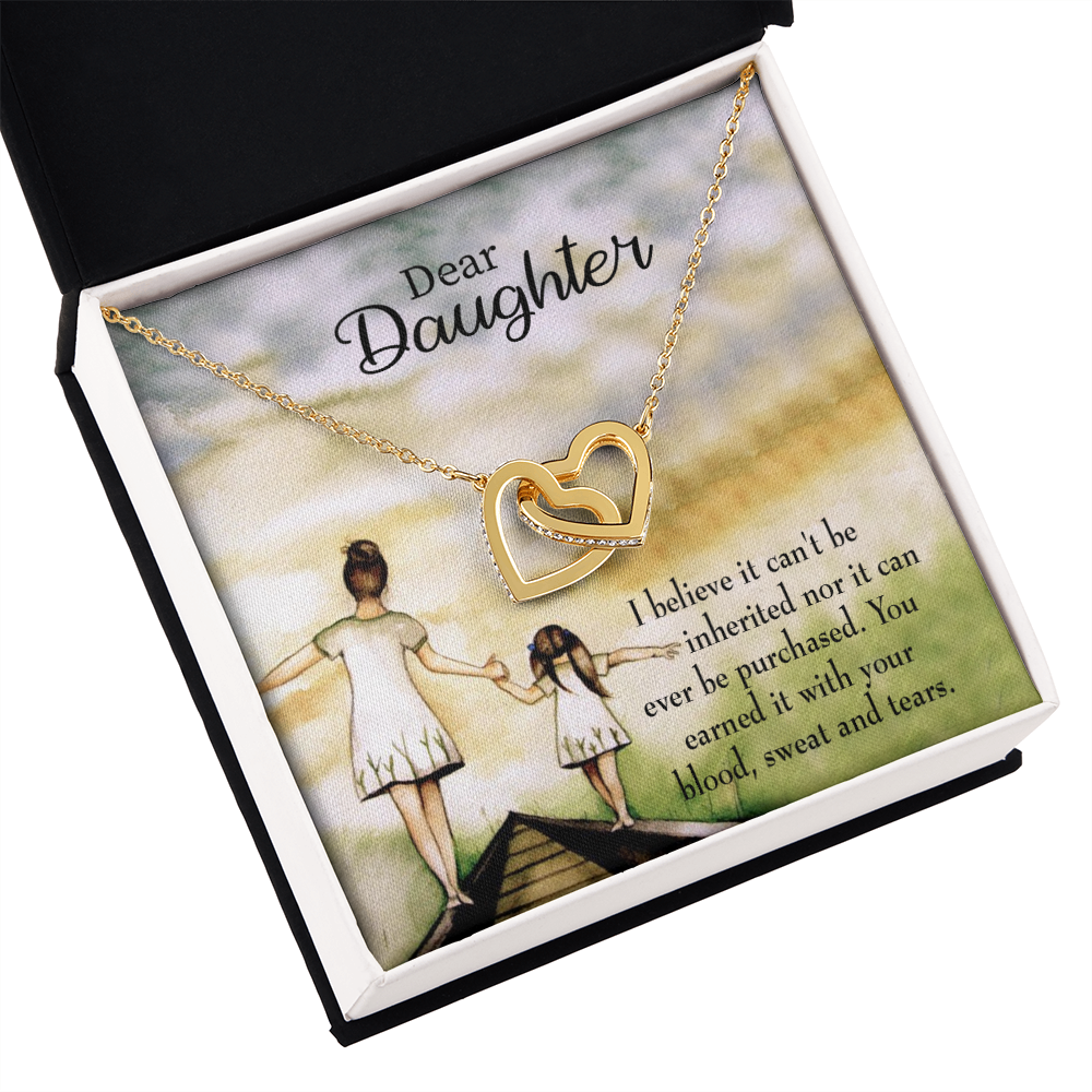 To My Daughter Blood Sweat and Tears From Mom Inseparable Necklace-Express Your Love Gifts