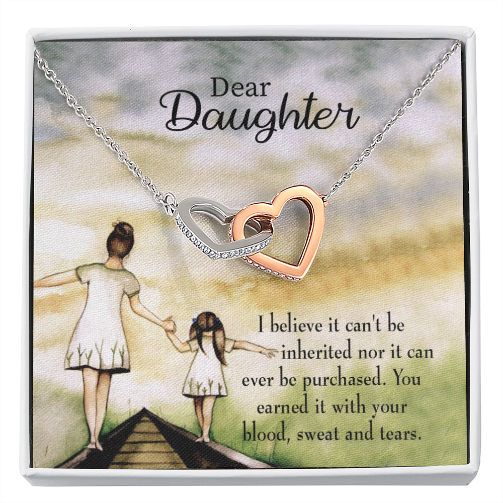 To My Daughter Blood Sweat and Tears From Mom Inseparable Necklace-Express Your Love Gifts