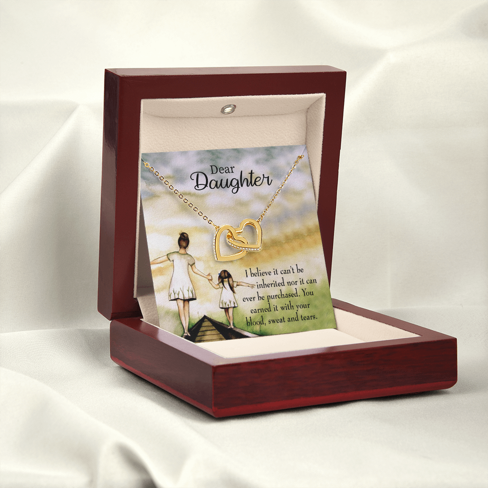 To My Daughter Blood Sweat and Tears From Mom Inseparable Necklace-Express Your Love Gifts