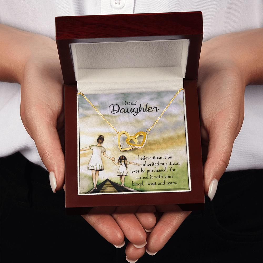 To My Daughter Blood Sweat and Tears From Mom Inseparable Necklace-Express Your Love Gifts